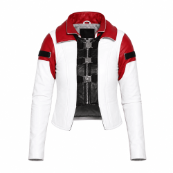 Aria T'Loak Mass Effect White Faux Leather Jacket