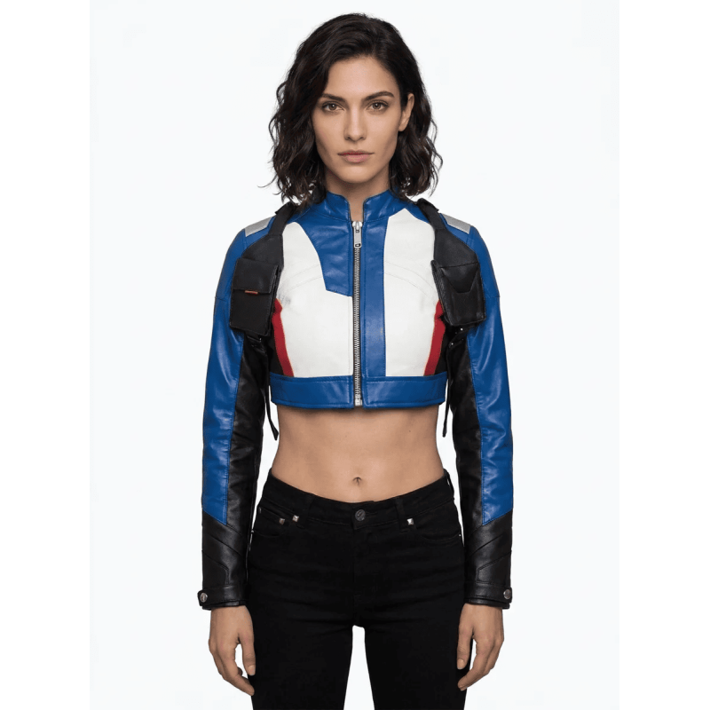 Soldier 76 Crop Top Leather Jacket Women