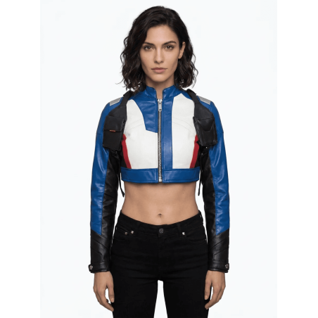 Soldier 76 Crop Top Leather Jacket Women